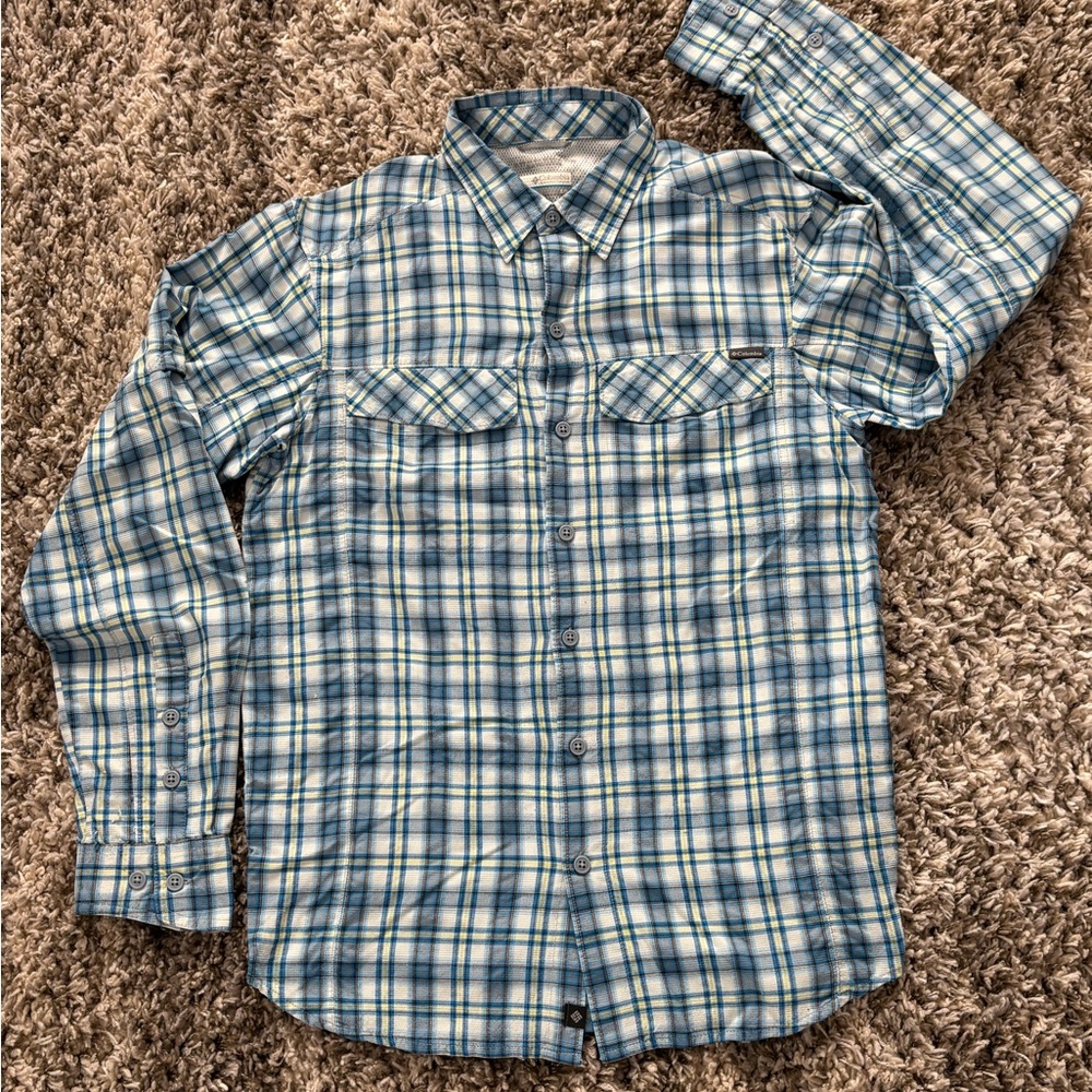 Casual Blue Checkered Men's Shirt